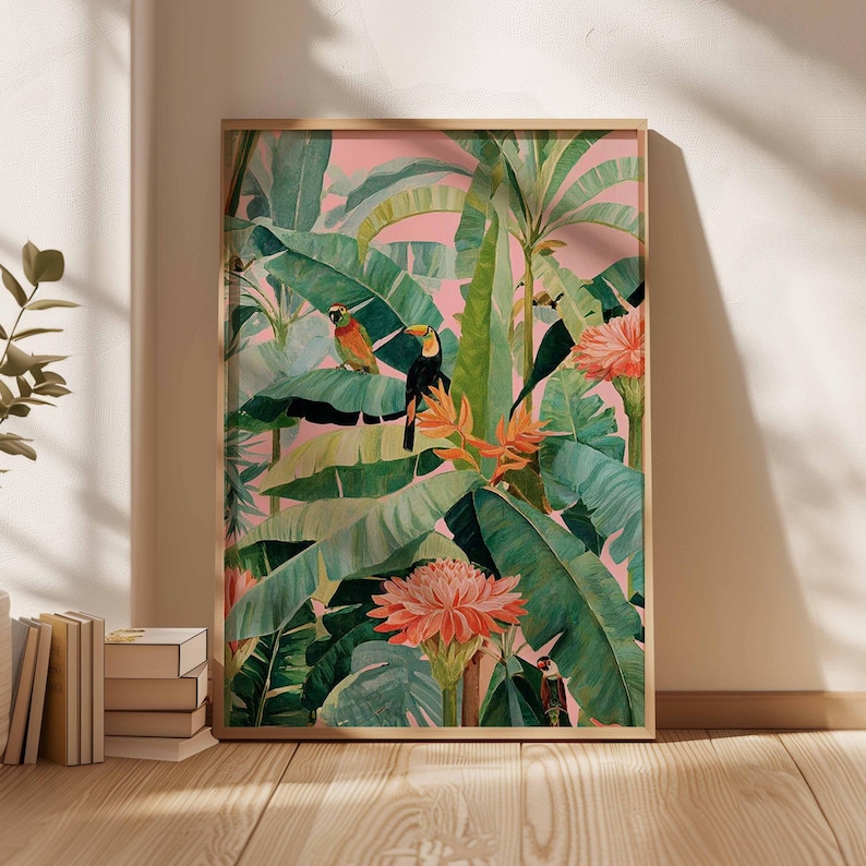 Home Decor Trends - 1 szt. Retro Tropikalny Plakat na