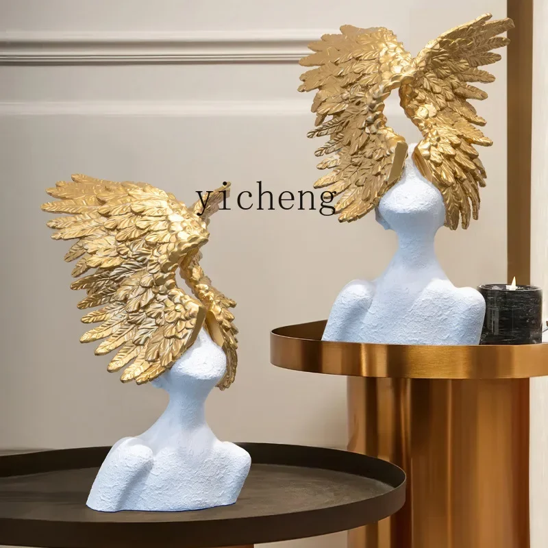 Home Decor Resin - Ozdoba w kształcie skrzydłatego anioła w