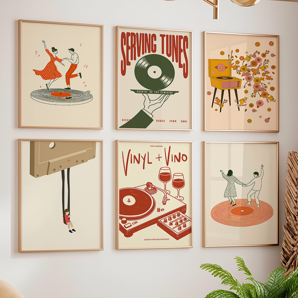 Home Decor Trends - 1 szt. Vintage Plakat Muzyczny na