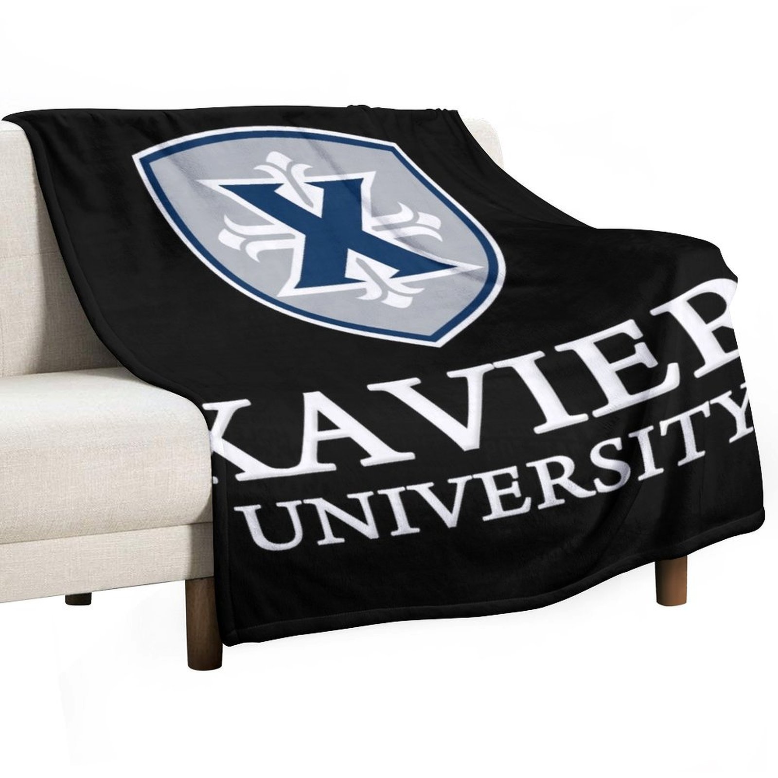 Xavier Home Decor - Koc z motywem Uniwersytetu Xaviera, narzuta