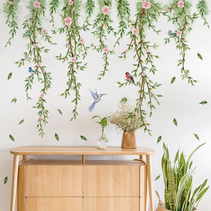 Gałęzie Kwiaty Ptaki Naklejka  – Home Decor Window Blinds recenzja i cena