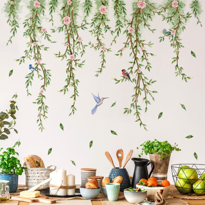 Gałęzie Kwiaty Ptaki Naklejka  – Home Decor Window Blinds recenzja i cena