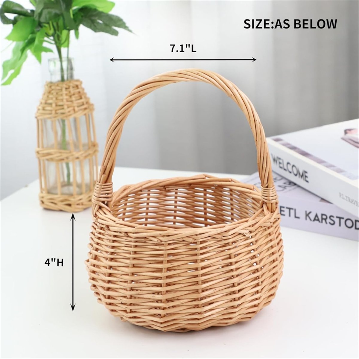 Wiklinowy kosz piknikowy z uch – Home Decor Garden recenzja i cena