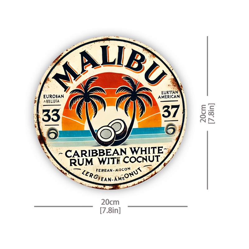 Vintage Malibu Rum Coconut Alu – Home Decor Trends recenzja i cena