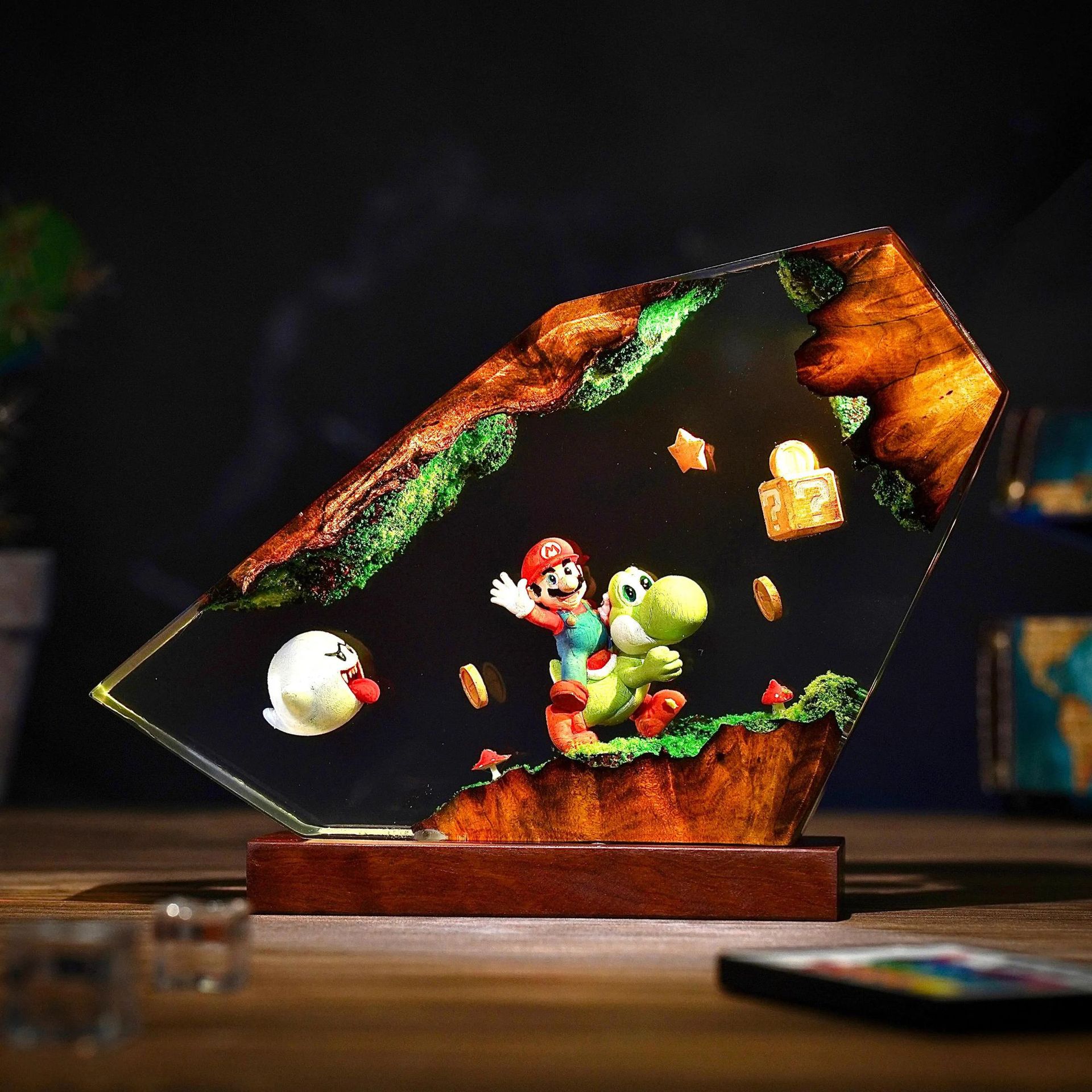 Lampa stołowa z żywicy, figurk – Home Decor Resin recenzja i cena