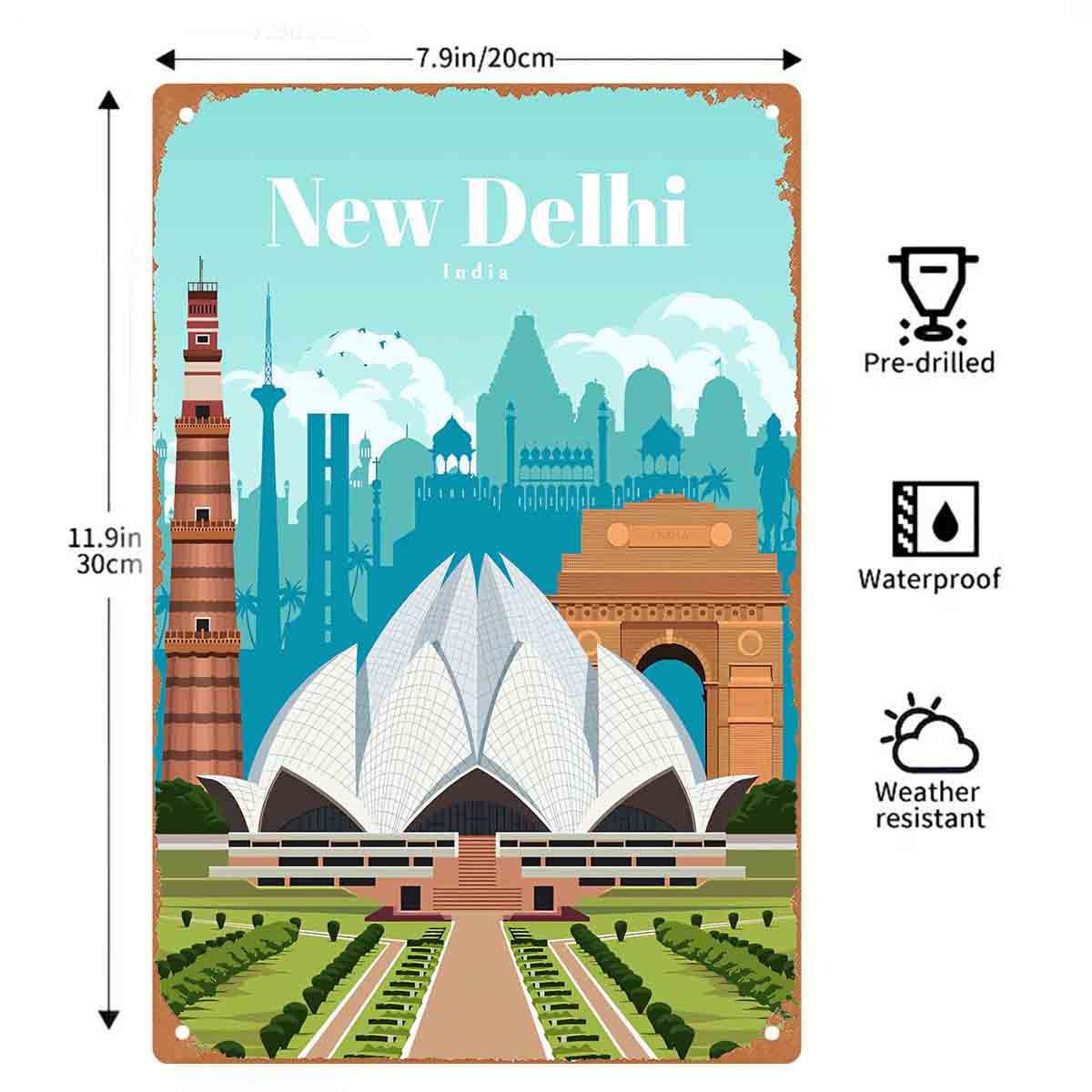 2D PŁASKA DEKORACJA METALOWA 1 – Home Decor Delhi recenzja i cena