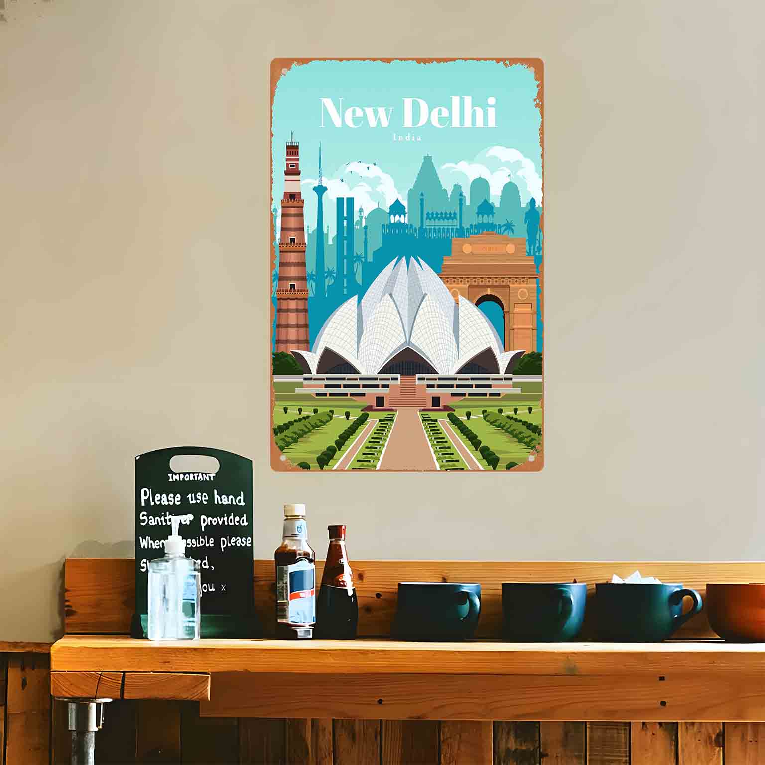 2D PŁASKA DEKORACJA METALOWA 1 – Home Decor Delhi recenzja i cena