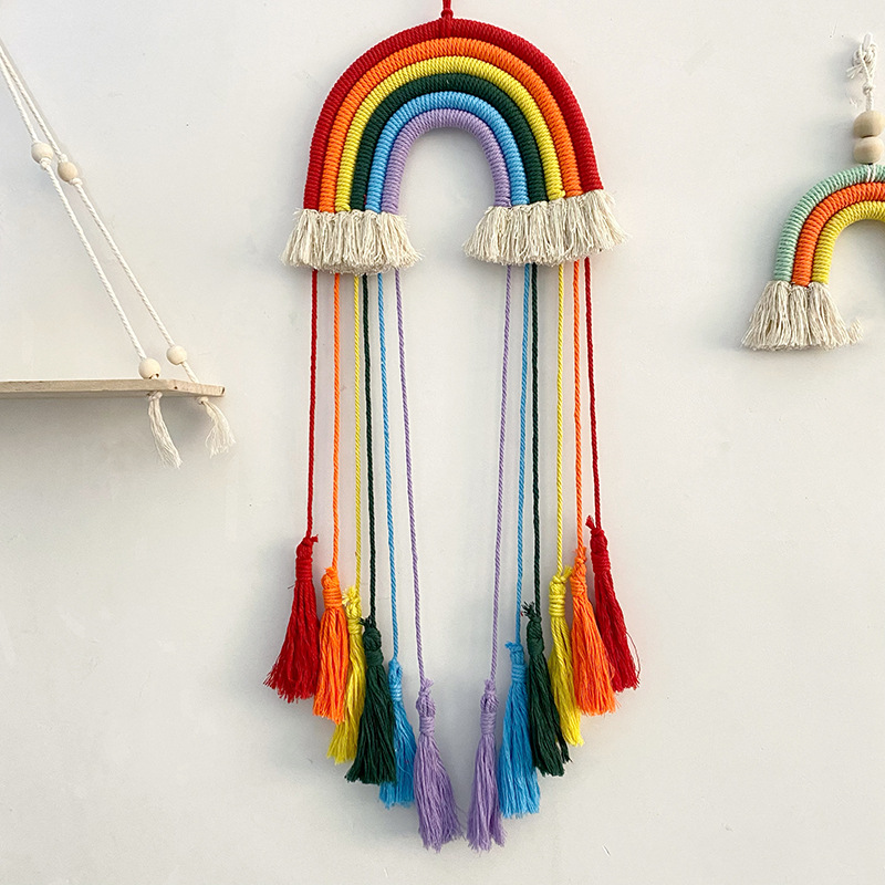 Bawełniana lina tkana w tęczow – Macrame Wall Hanging recenzja i cena