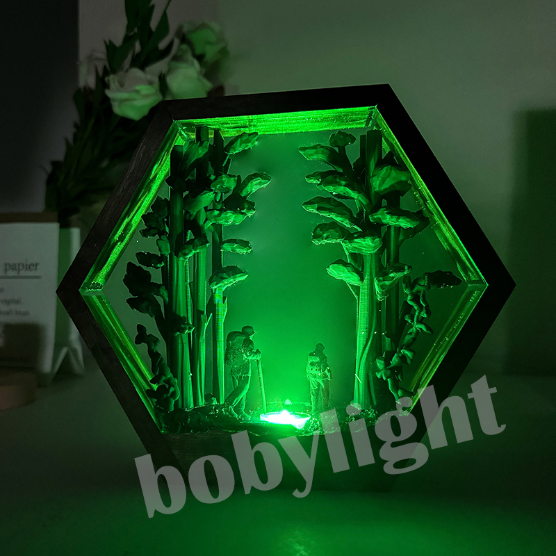 Figurka Turysty, Stolik, Lampa – Home Decor Resin recenzja i cena