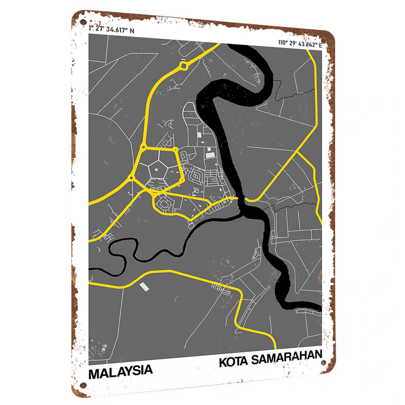 Mapa Kota Samarahan, Malezja,  – Home Decor Kota recenzja i cena