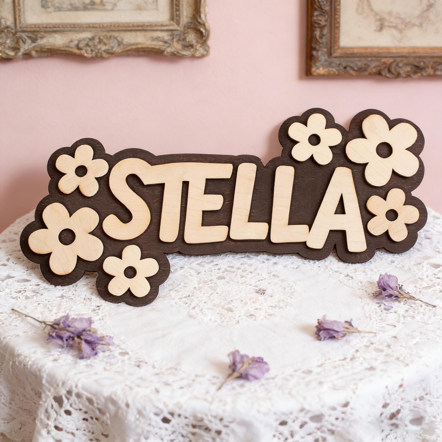 1 szt. urocza mała drewniana t – Home Decor Brand recenzja i cena