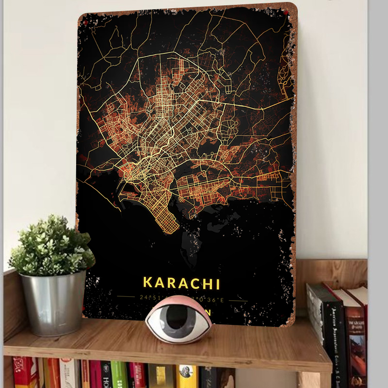 Mapa miasta Karachiego, Pakist – Home Decor Karachi recenzja i cena
