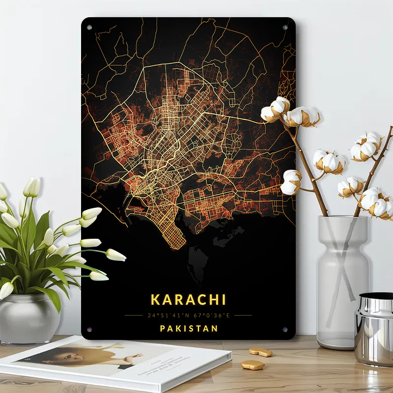 Mapa miasta Karachiego, Pakist – Home Decor Karachi recenzja i cena