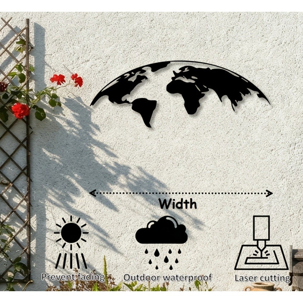 Metalowa mapa świata 2D, rzeźb – Home Decor Brand recenzja i cena